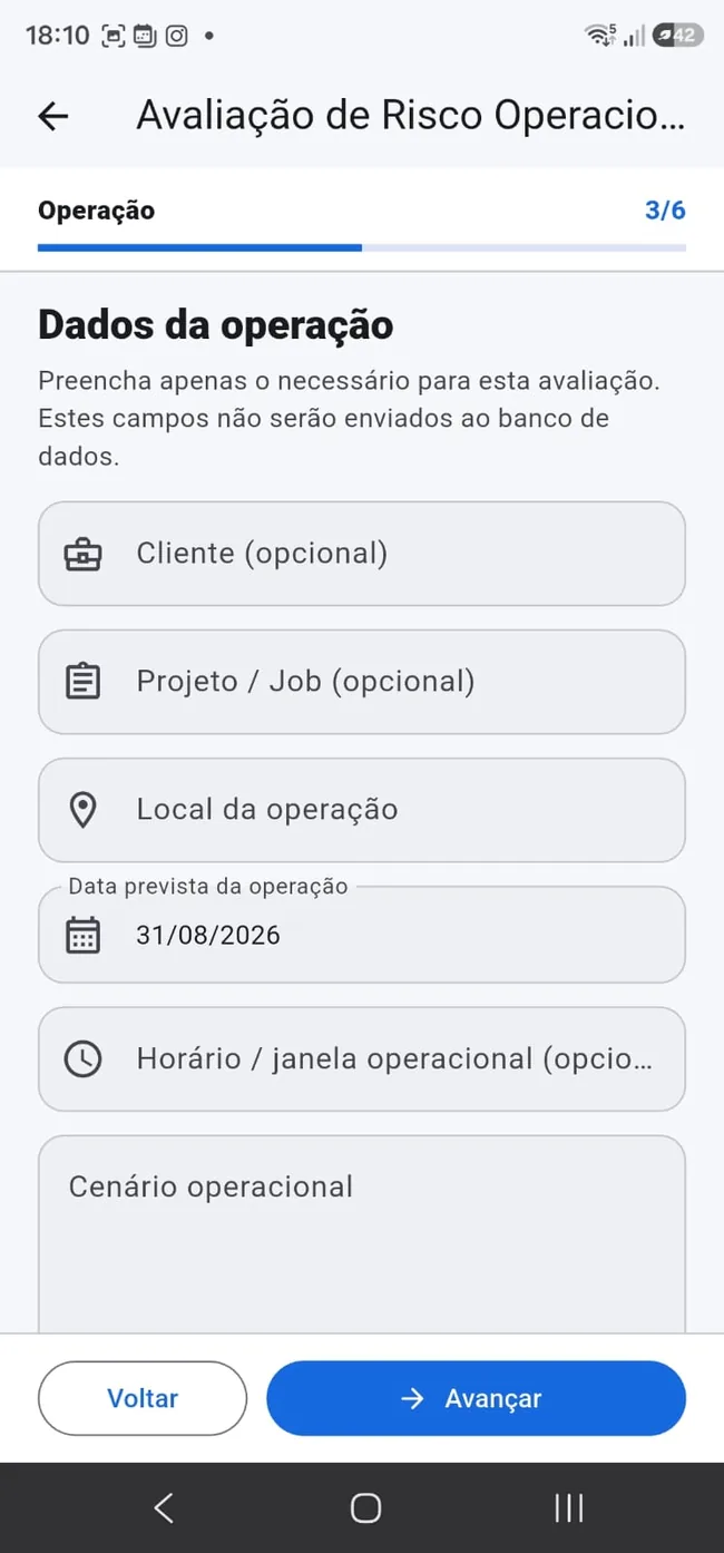 Criação de ARO para operação de drone no Takeoff Max